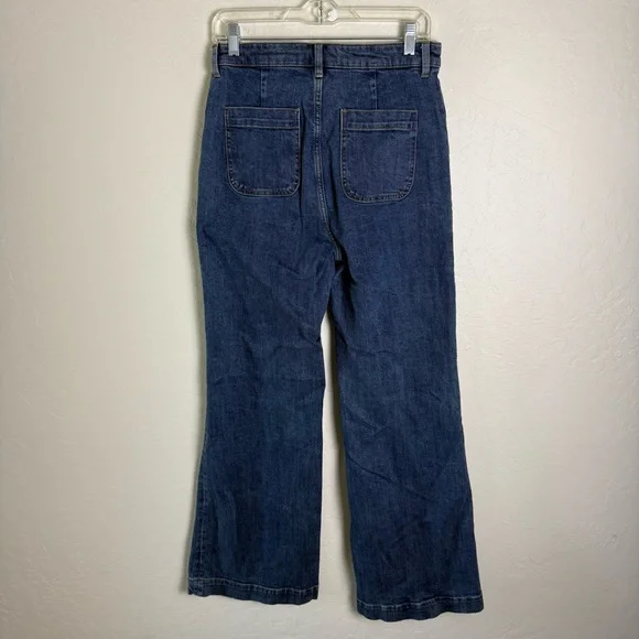 & Other Stories High Rise Flare Patch Pocket Jeans Medium Wash Size 29 - Picture 5 of 16